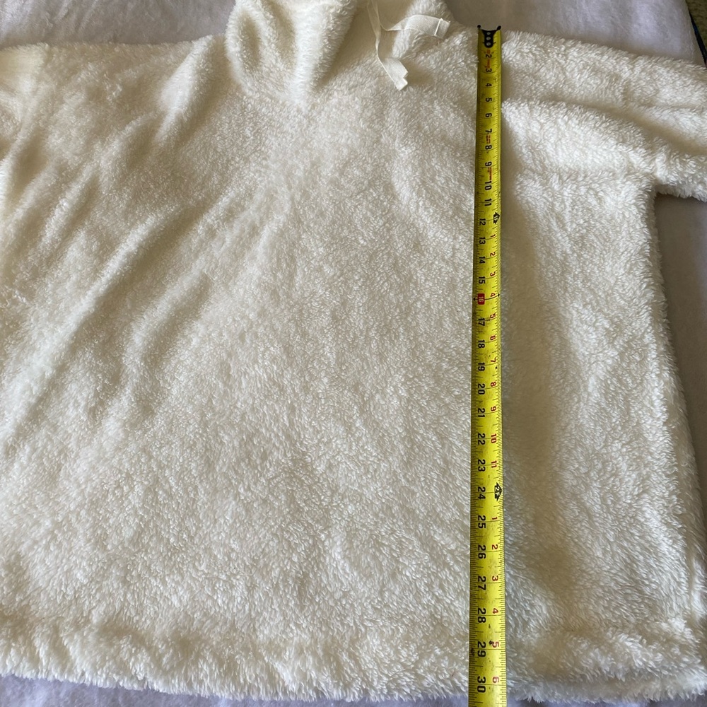 Old Navy Microfleece Funnel-Neck Pullover Sweater Color: Sea Salt View 5